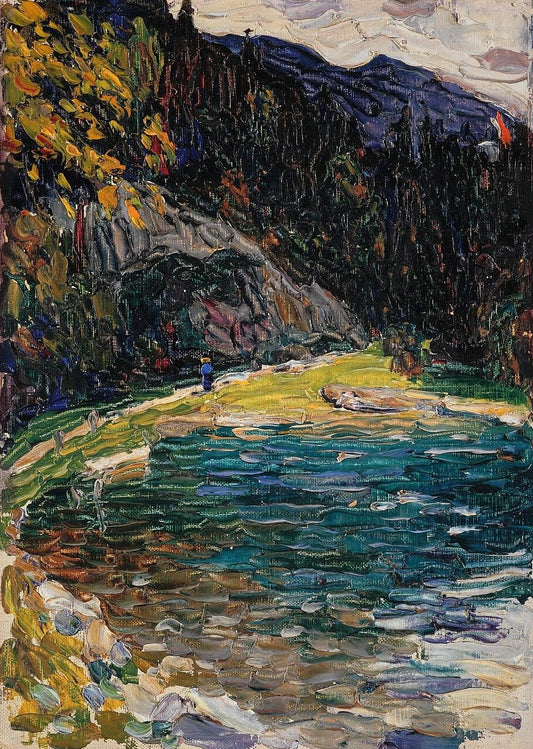 Wassily Kandinsky Kochel, Old Kesselbergstrasse - Hand Painted Oil Painting