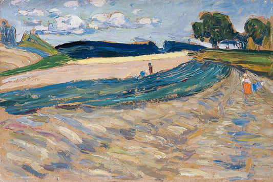 Wassily Kandinsky Landscape with Yellow Field - Hand Painted Oil Painting