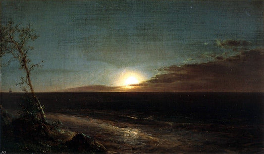  Frederic Edwin Church Moonrise (also known as The Rising Moon) - Hand Painted Oil Painting