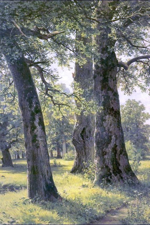  Ivan Ivanovich Shishkin Oaks - Hand Painted Oil Painting