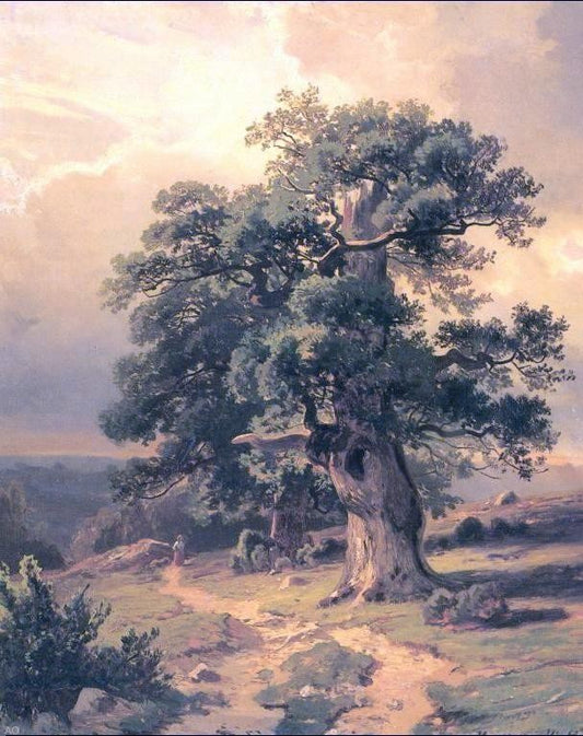  Ivan Ivanovich Shishkin Oaks (study) - Hand Painted Oil Painting