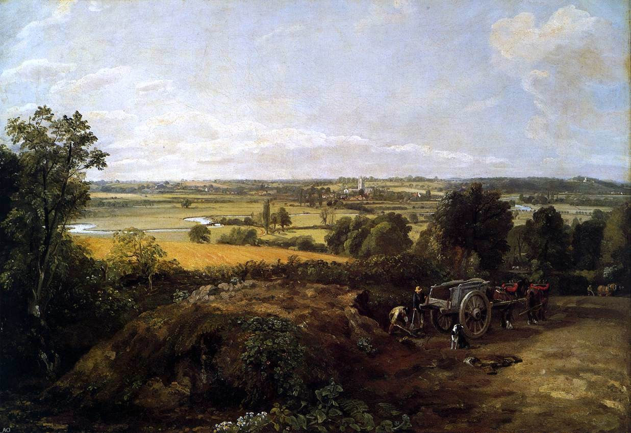  John Constable The Stour-Valley with the Church of Dedham - Hand Painted Oil Painting