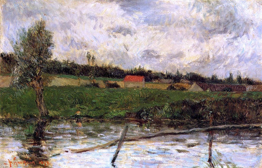  Paul Gauguin Riverside (also known as Breton Landscape) - Hand Painted Oil Painting