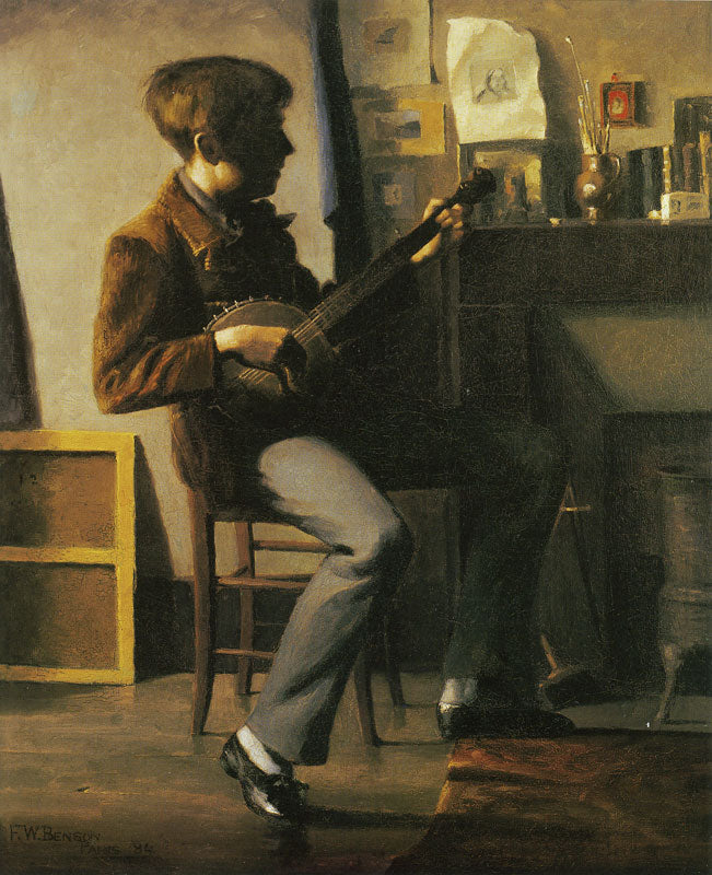 Portrait of Joseph Lindon Smith by Frank Weston Benson - Hand Painted Oil Painting on Canvas