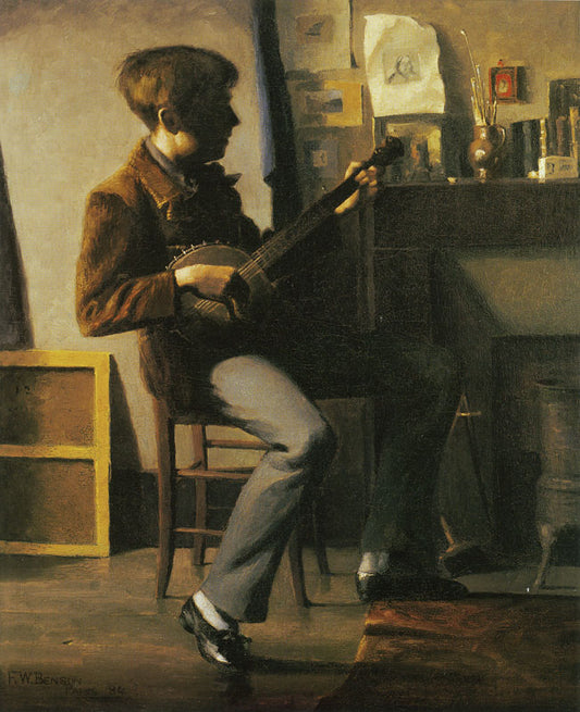 Portrait of Joseph Lindon Smith by Frank Weston Benson - Hand Painted Oil Painting on Canvas