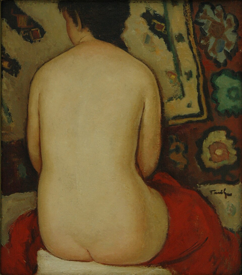 Nicolae Tonitza Nude - Hand Painted Oil Painting