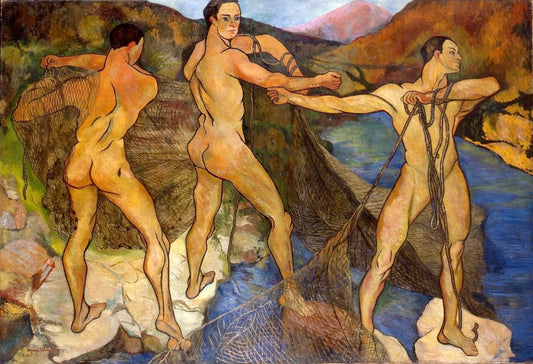 Suzanne Valadon Casting the Net - Hand Painted Oil Painting