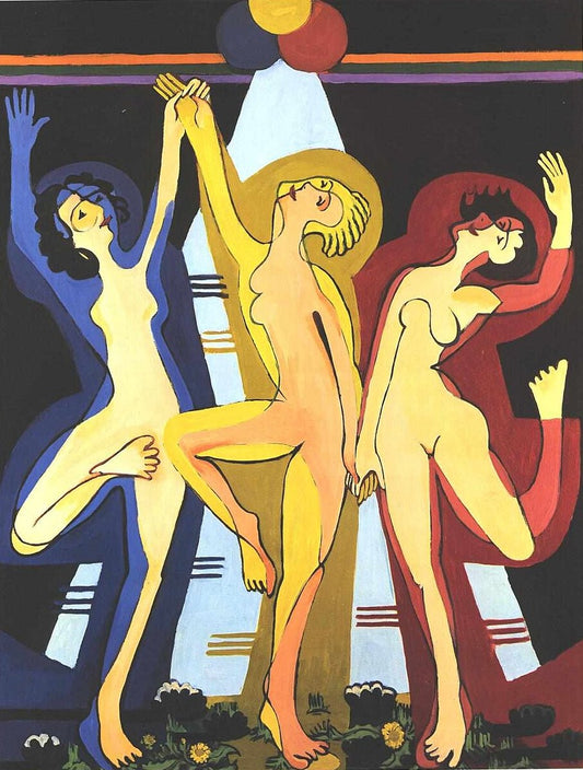 Ernst Ludwig Kirchner Colorful Dance - Hand Painted Oil Painting