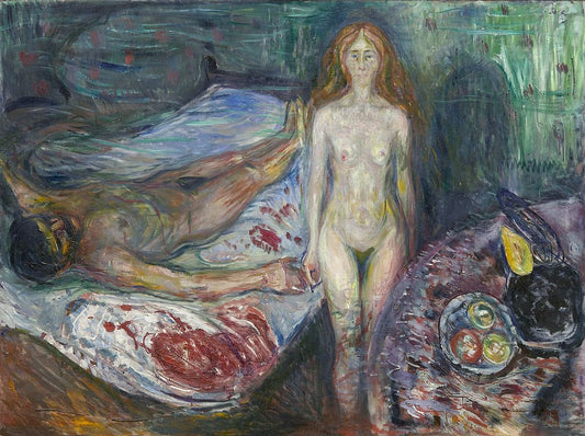 Edvard Munch The Death of Marat - Hand Painted Oil Painting