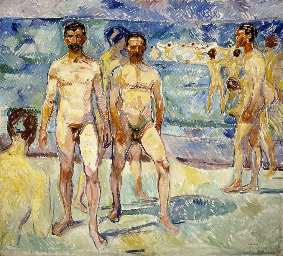 Edvard Munch Bathing Men - Hand Painted Oil Painting