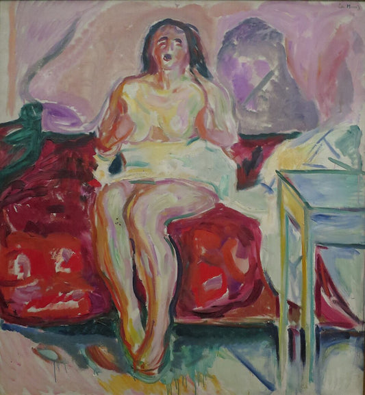 Edvard Munch Morning Yawn - Hand Painted Oil Painting