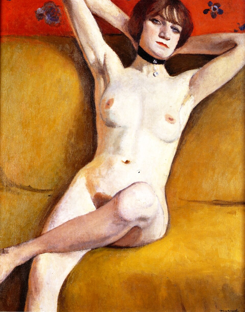Albert Marquet Nude on a Divan - Hand Painted Oil Painting