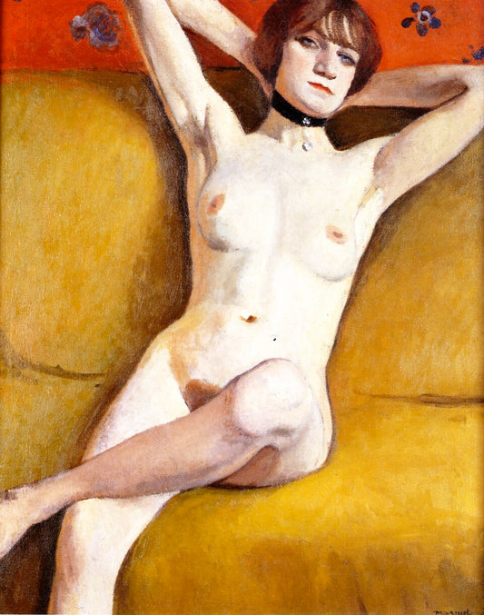 Albert Marquet Nude on a Divan - Hand Painted Oil Painting