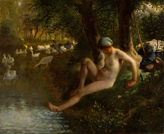 Jean-Francois Millet The Goose Girl - Hand Painted Oil Painting