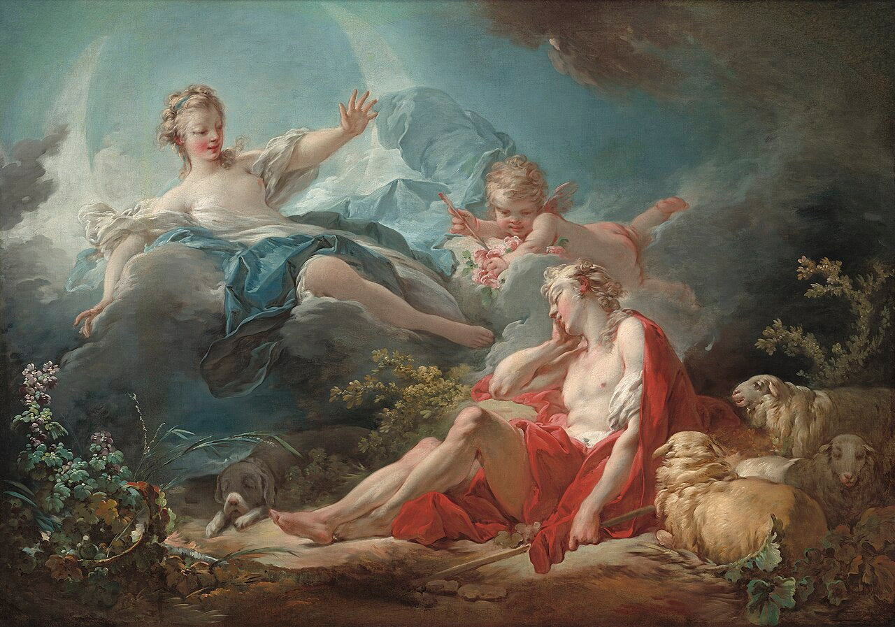 Jean-Honore Fragonard Diana and Endymion - Hand Painted Oil Painting