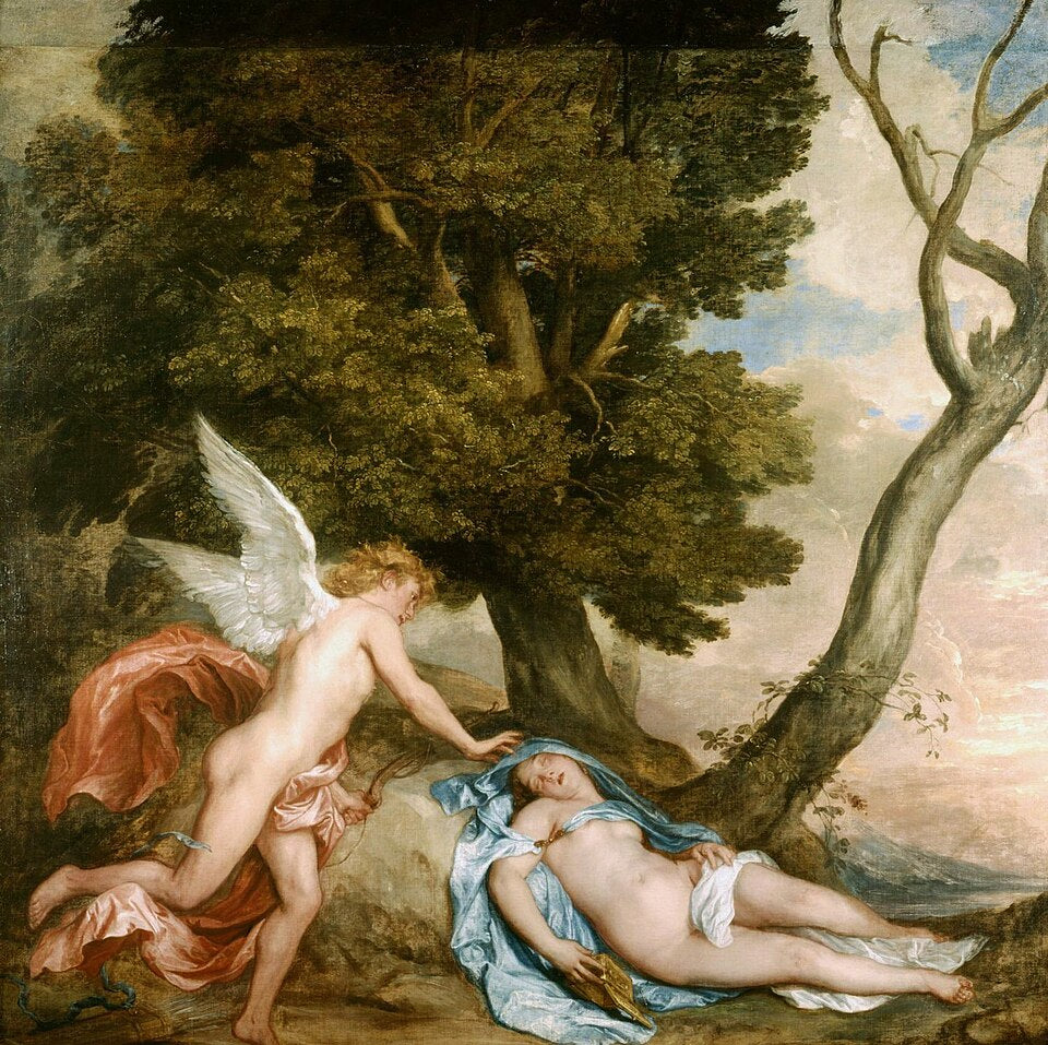 Anthony van Dyck Cupid and Psyche - Hand Painted Oil Painting