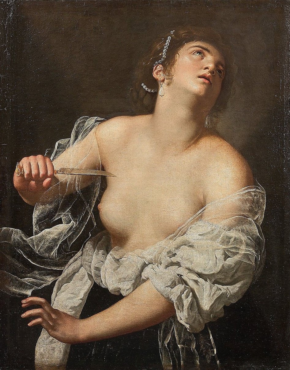 Artemisia Gentileschi Lucretia - Hand Painted Oil Painting