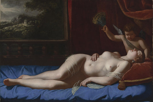 Artemisia Gentileschi Venus and Cupid - Hand Painted Oil Painting