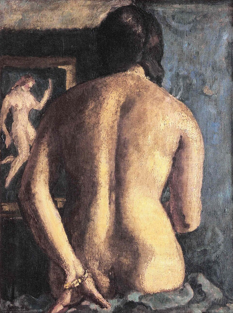 Amrita Sher-Gil Torso - Hand Painted Oil Painting