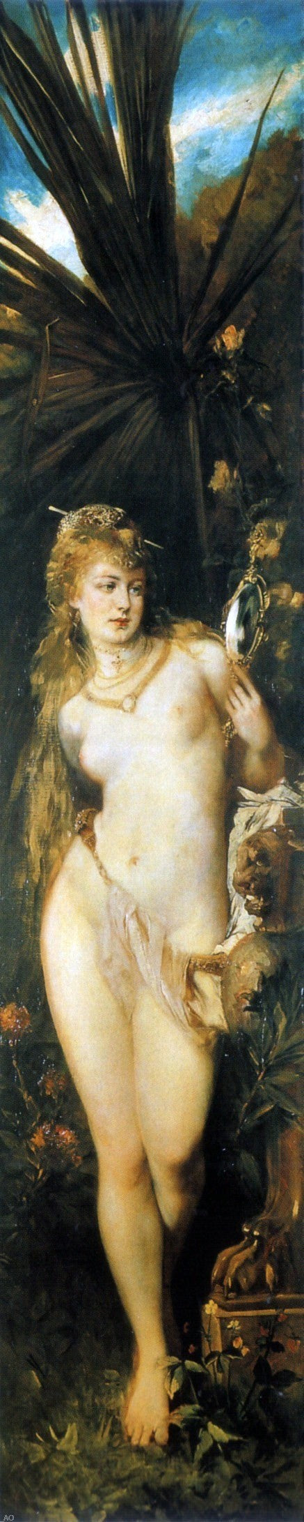  Hans Makart Gesicht - Hand Painted Oil Painting