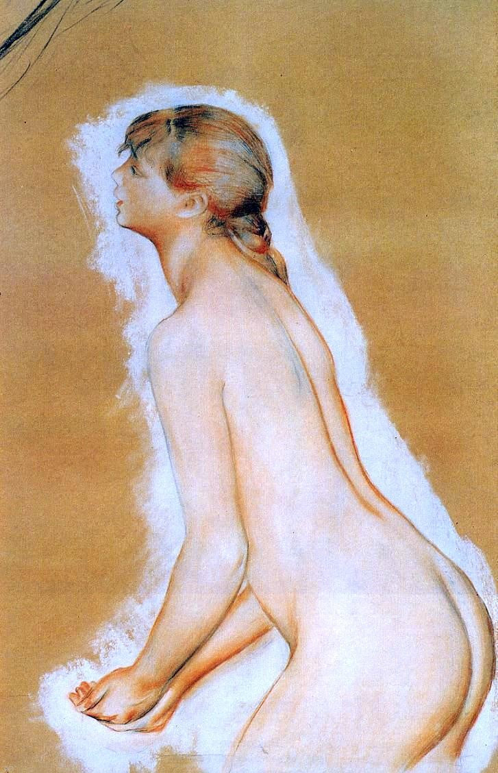  Pierre Auguste Renoir Nude (also known as Study for 'The Large Bathers') - Hand Painted Oil Painting