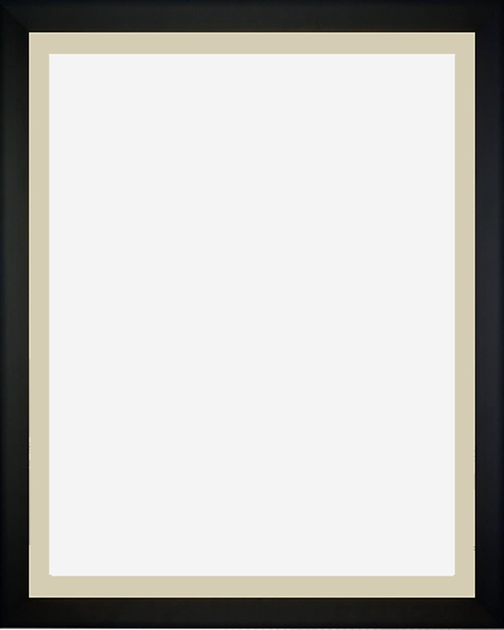 Black with Silver Finish Slope Picture Frame, 2 1/2" wide