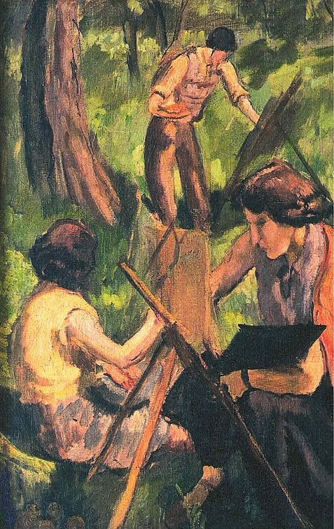 Amrita Sher-Gil Open Air Painters - Hand Painted Oil Painting