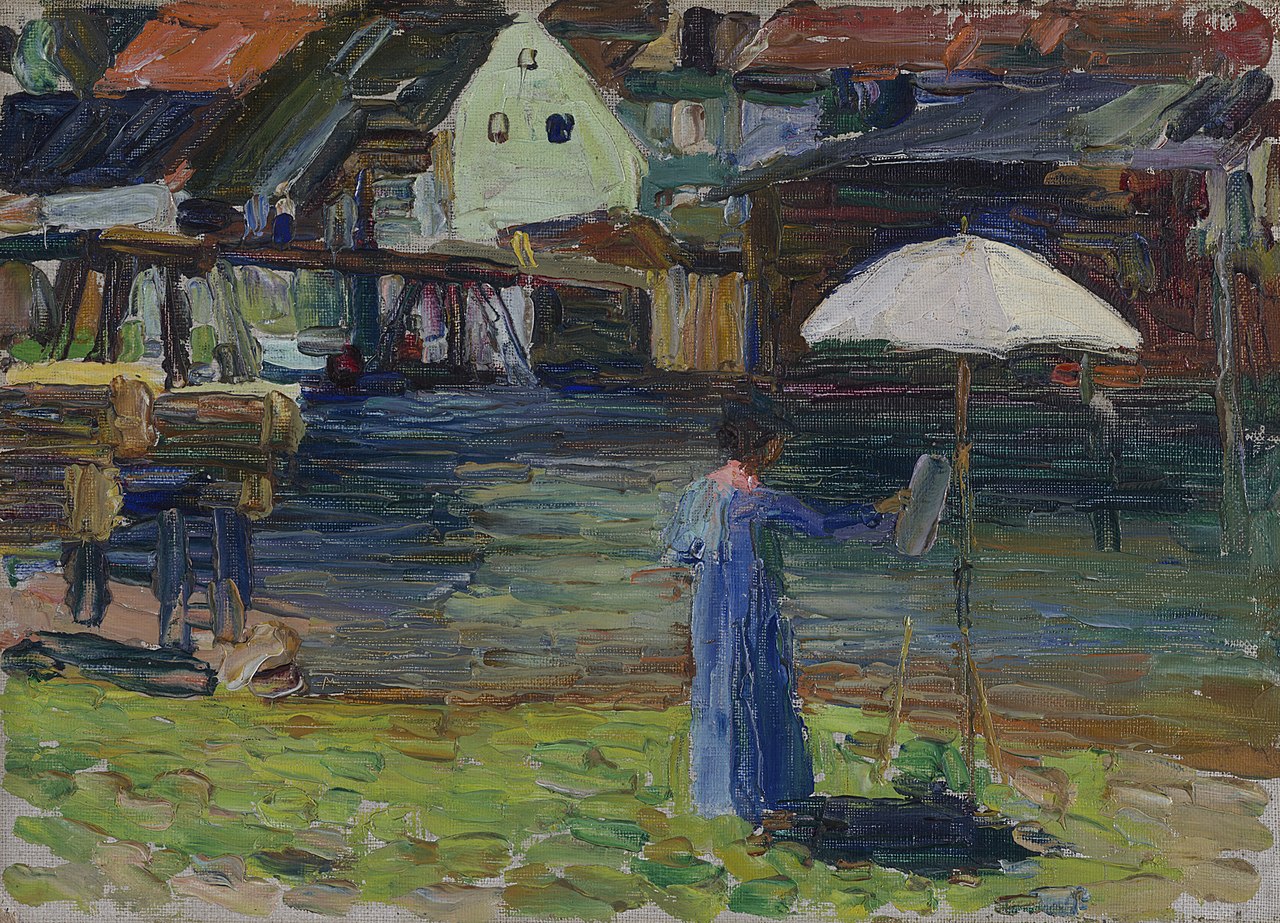 Wassily Kandinsky Kallmunz – Gabriele Munter Painting I - Hand Painted Oil Painting