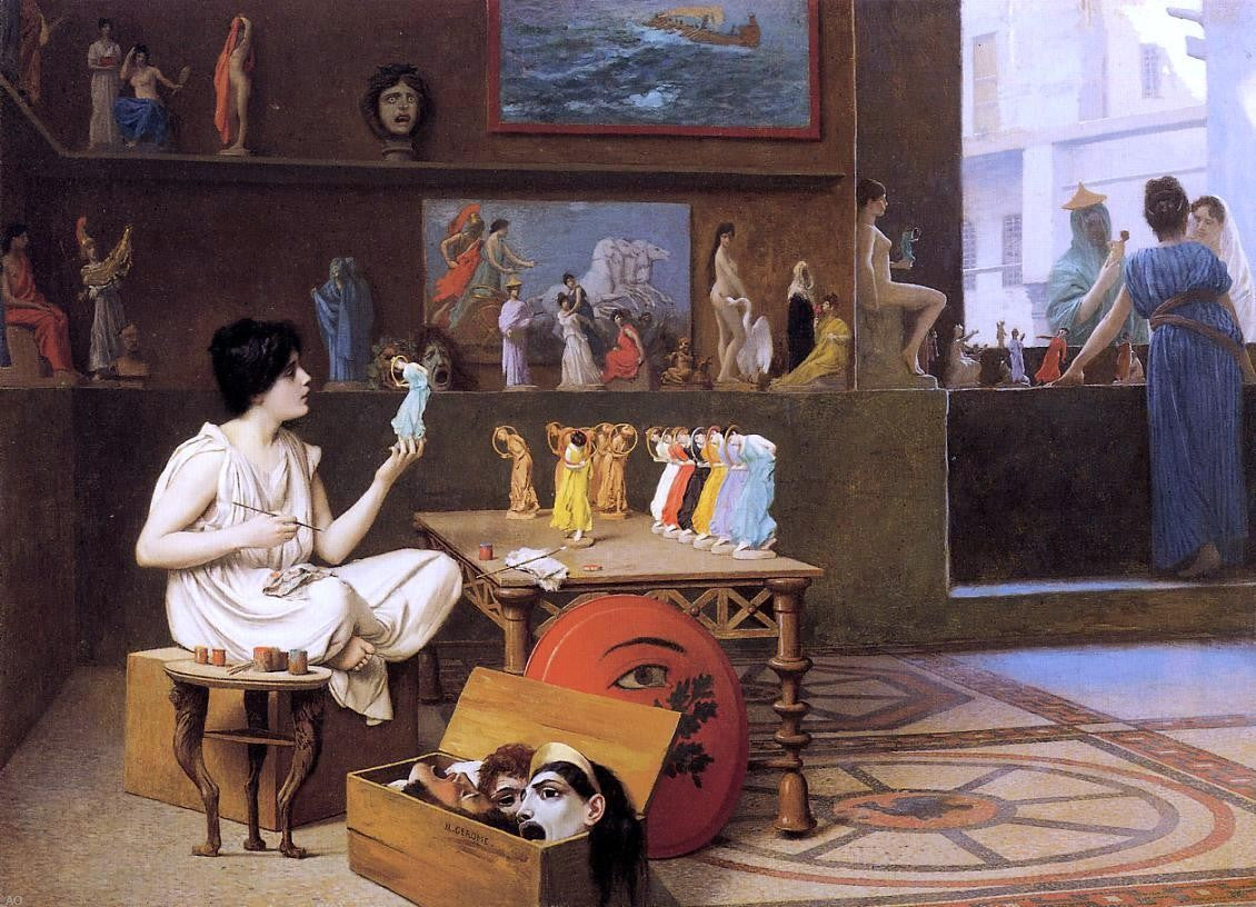  Jean-Leon Gerome Painting Breathes Life into Sculpture - Hand Painted Oil Painting