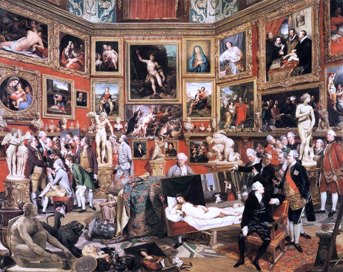  Johann Zoffany The Tribuna of the Uffizi - Hand Painted Oil Painting