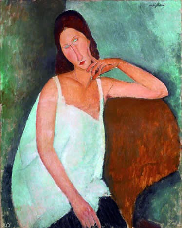  Amedeo Modigliani Jeanne Hebuterne - Hand Painted Oil Painting