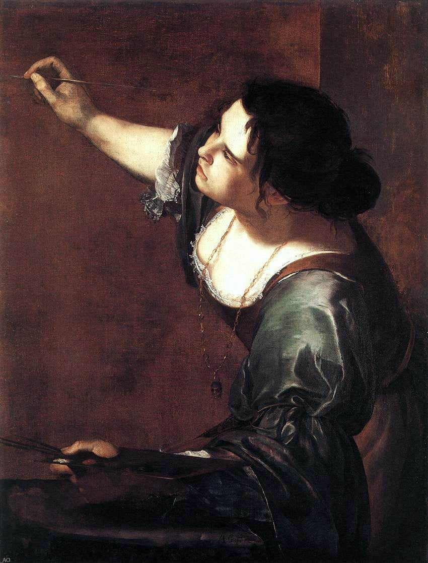  Artemisia Gentileschi Self-Portrait as the Allegory of Painting - Hand Painted Oil Painting