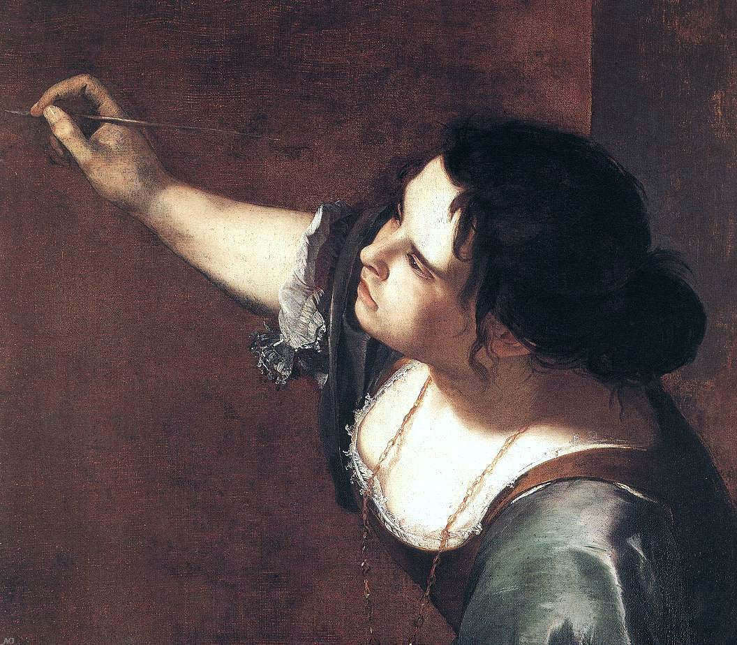  Artemisia Gentileschi Self-Portrait as the Allegory of Painting (detail) - Hand Painted Oil Painting
