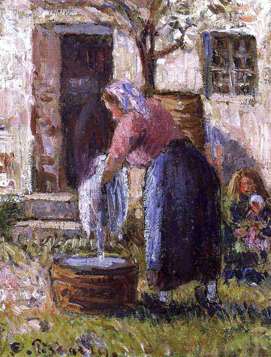  Camille Pissarro The Laundry Woman - Hand Painted Oil Painting