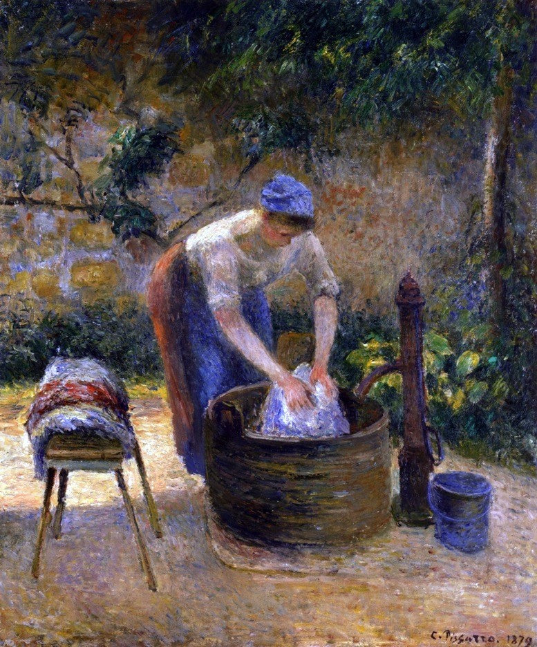  Camille Pissarro The Laundry Woman (also known as Laundry) - Hand Painted Oil Painting