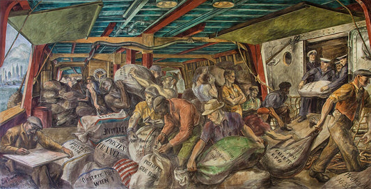 Reginald Marsh Unloading the Mail - Hand Painted Oil Painting