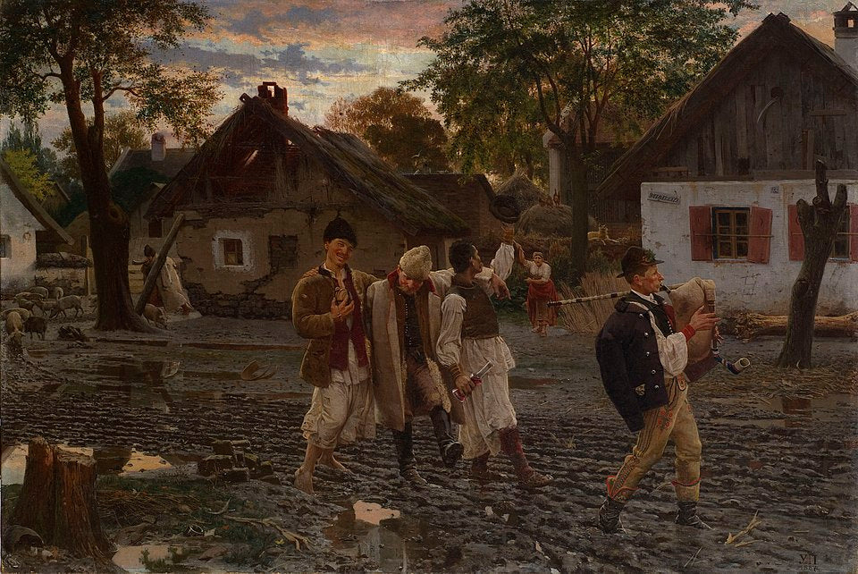 Uros Predic Happy Brothers - Hand Painted Oil Painting
