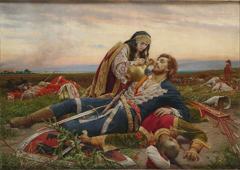 Uros Predic Kosovo Maiden - Hand Painted Oil Painting