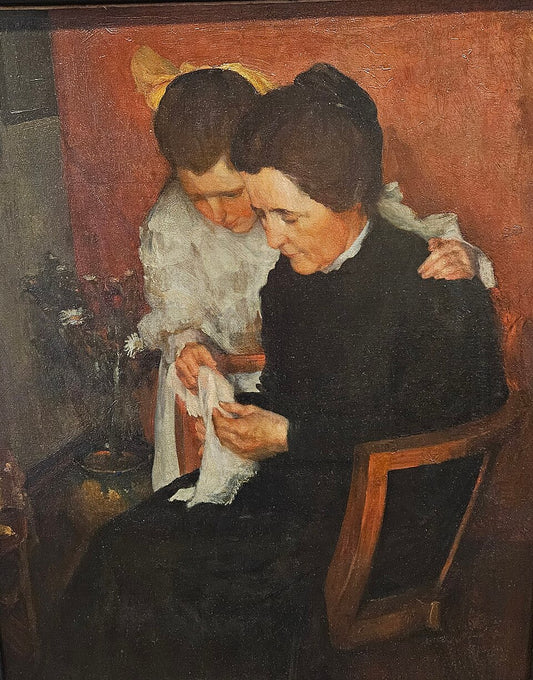Arthur Beecher Carles Portrait of Mrs Carles and Sara - Hand Painted Oil Painting