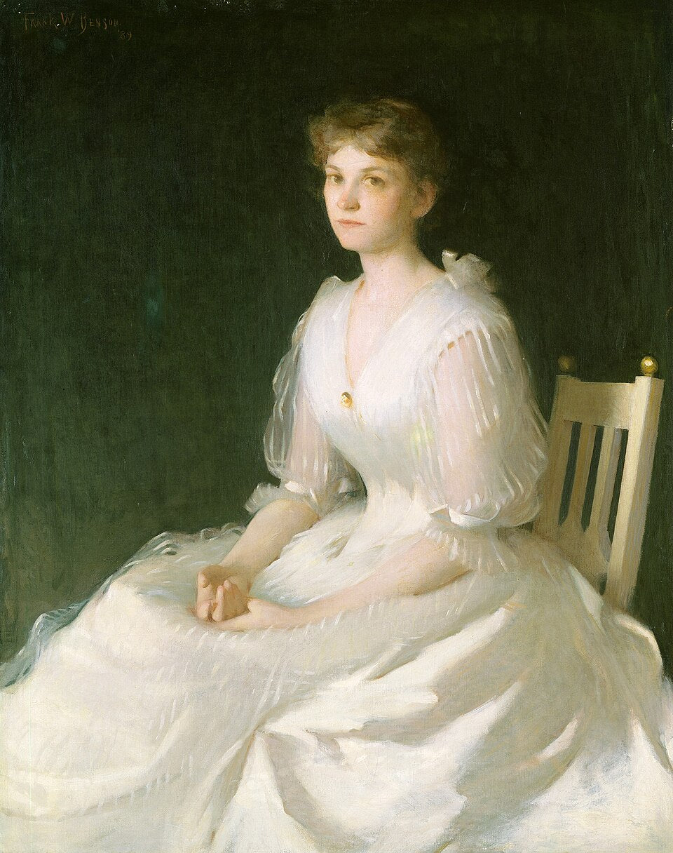 Frank Weston Benson Portrait of My Wife - Hand Painted Oil Painting