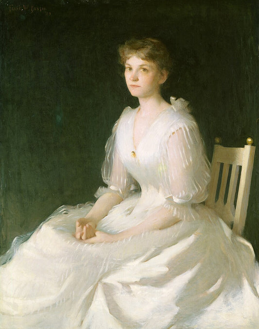 Frank Weston Benson Portrait of My Wife - Hand Painted Oil Painting