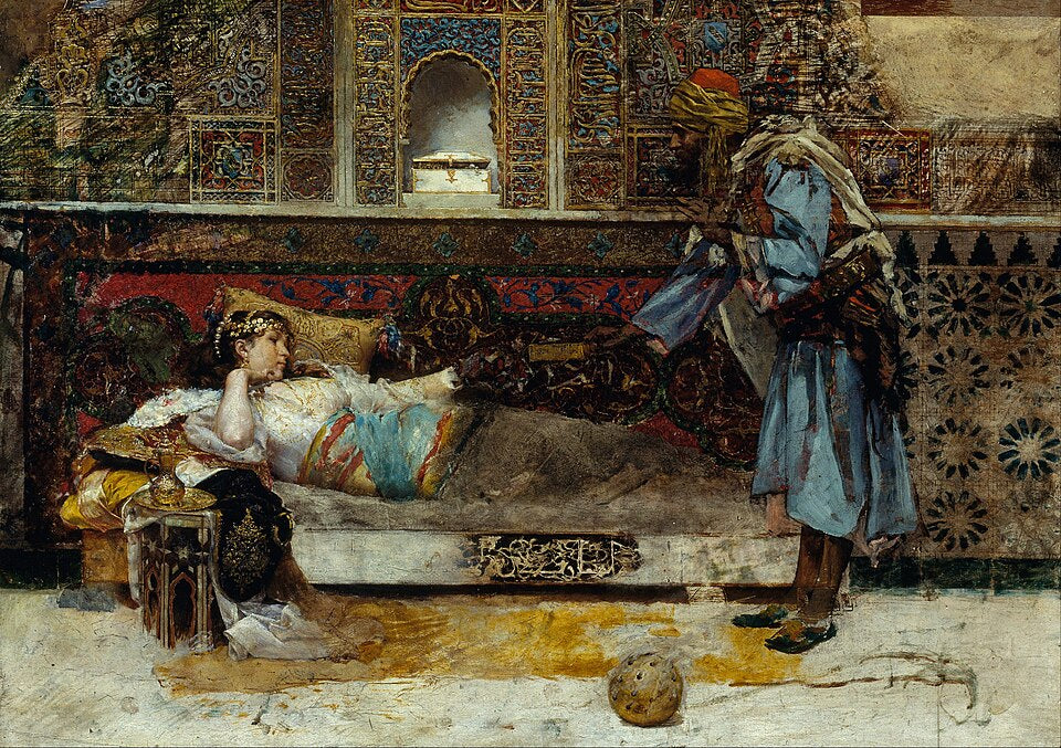 Antoni Maria Fabres Y Costa The Sultan's Gift - Hand Painted Oil Painting