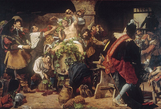 Antoni Maria Fabres Y Costa The Drunkards - Hand Painted Oil Painting