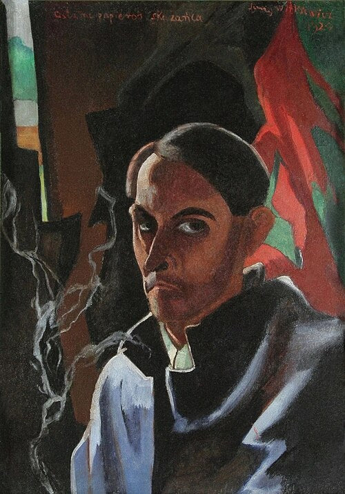 Stanislaw Ignacy Witkiewicz Self-Portrait - Hand Painted Oil Painting