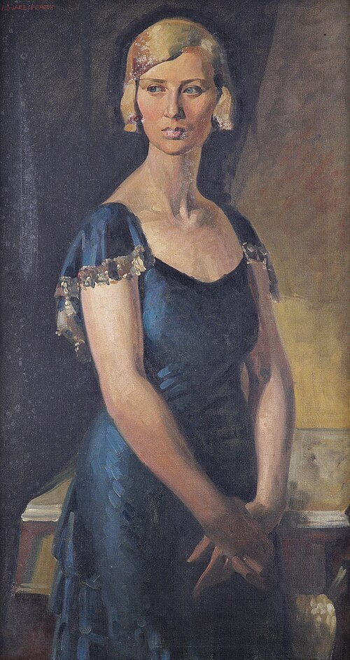 Percy Shakespeare Mrs Neil Jenkins - Hand Painted Oil Painting