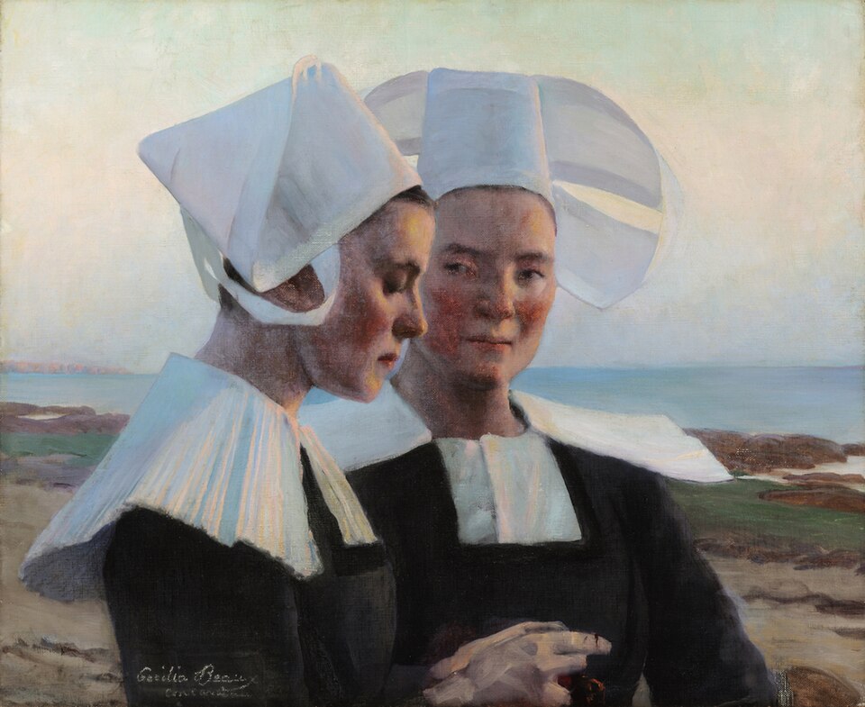 Cecilia Beaux Twilight Confidences - Hand Painted Oil Painting