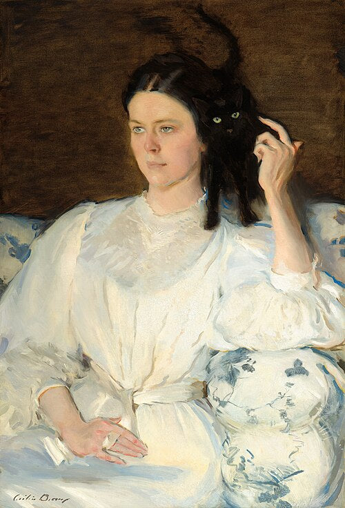 Cecilia Beaux Sita and Sarita, a Portrait of Sarah Allibone Leavitt - Hand Painted Oil Painting