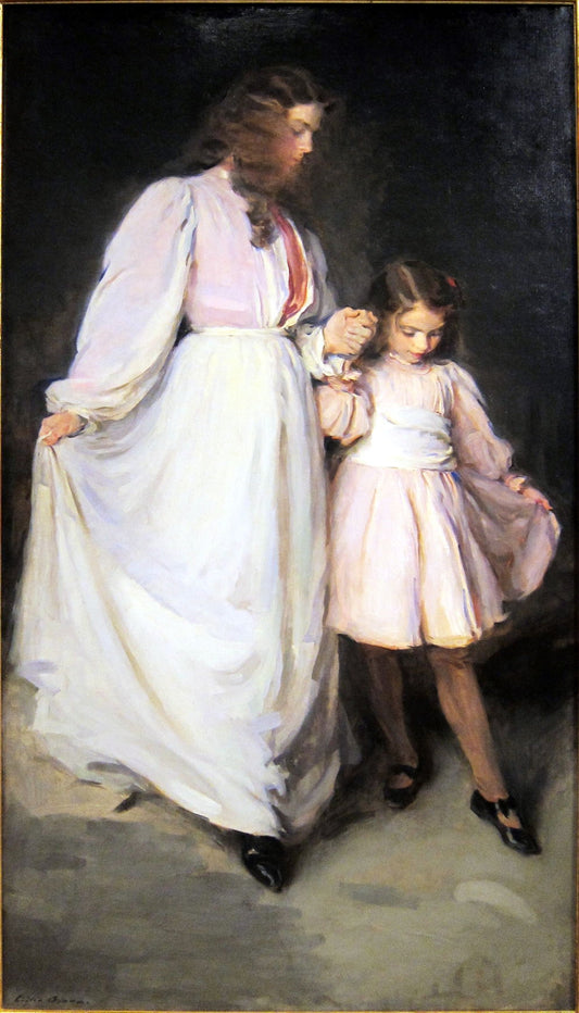 Cecilia Beaux Dorothea and Francesca - Hand Painted Oil Painting