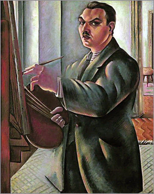 Sava Sumanovic Selfportrait - Hand Painted Oil Painting