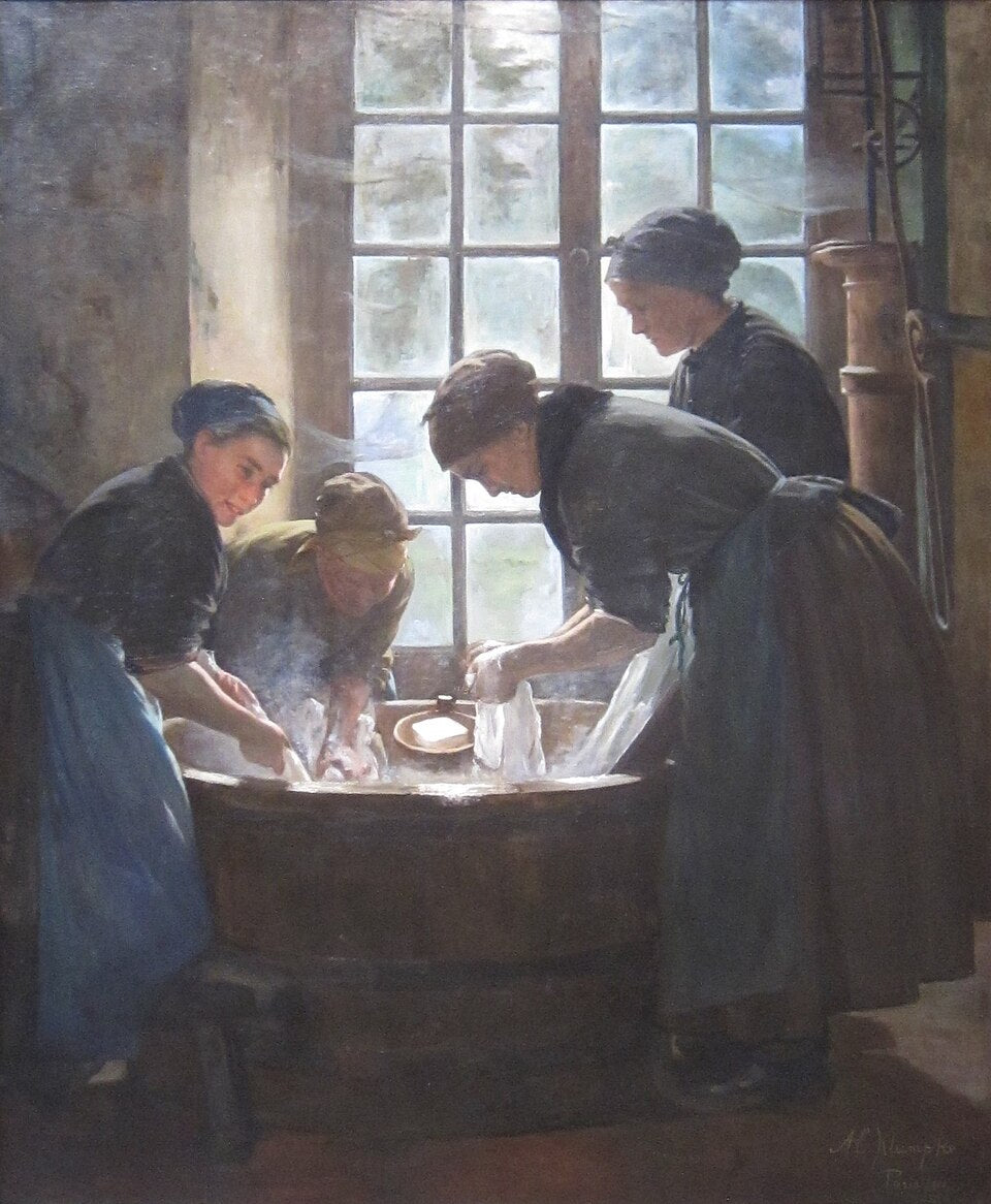 Anna Elizabeth Klumpke In the Wash-House - Hand Painted Oil Painting